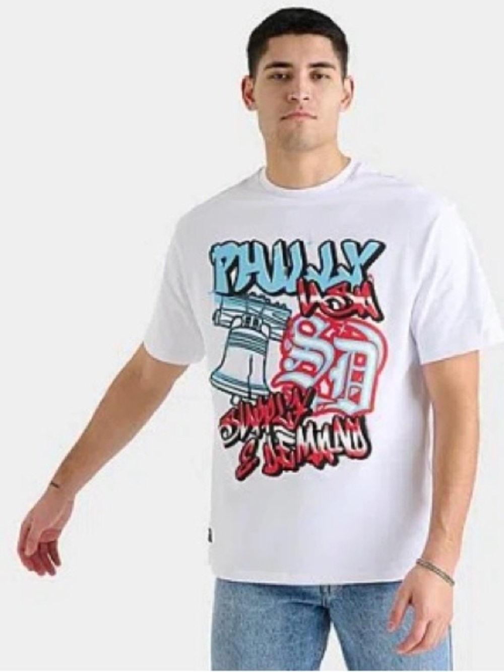 Men's Philadelphia Graphic T-shirt In White Philly Supply & Demand